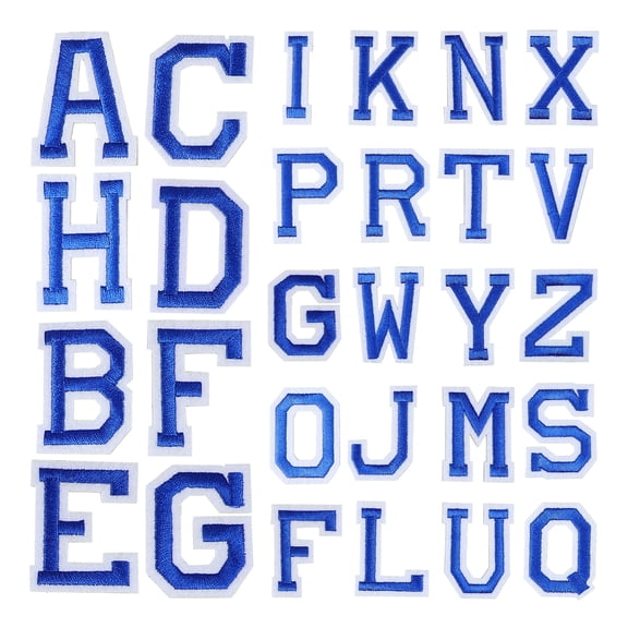 AURARMLET 26Pcs Iron on Letter Patches for Clothes Bags Hats Multi Use Polyester Material