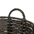 thumbnail image 4 of happimess Laurel 19.49" Bohemian Hand-Woven Abaca Hamper Basket with Handles, Black, BSK1003C, 4 of 5