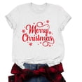 thumbnail image 5 of Outfmvch Hauts pour Femmes Grande Taille Hauts pour Femmes Chemises Décontractées de Noël à Col Rond Manches Courtes Tee Tops Tunique Blouse Hauts à Manches Longues pour Femmes Vin m, 5 of 5