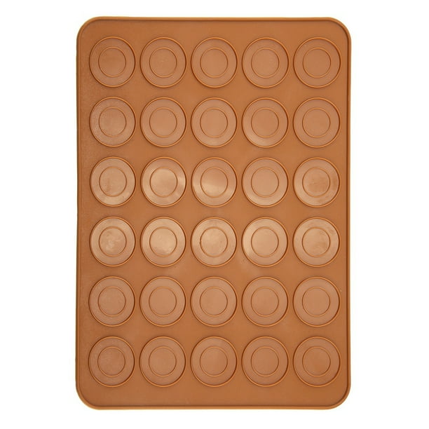Hoja de macarrón, 1 pieza, 30 agujeros, almohadilla redonda para macarrones, alfombrilla de silicona para macarrones, acabado de lujo