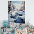 thumbnail image 2 of Designart "River Harmony in Winter II" Landscapes Metal Art Living Room, 2 of 5