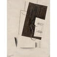 thumbnail image 2 of Georges Braque 12x14 Black Ornate Wood Framed Double Matted Museum Art Print Titled: Black and White&nbsp;Collage (1913), 2 of 5