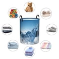 thumbnail image 6 of PAYOHTO Foldable Laundry Room Hamper Bucket Waterproof Bathroom Basket for College Student Living Room Storage Pillows Blankets Wolf Howling Ssnowy Mountain, 6 of 8