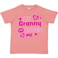 thumbnail image 3 of Inktastic Valentine's Day My Granny Loves Me Hearts and Lips Boys or Girls Toddler T-Shirt, 3 of 5