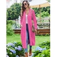 thumbnail image 5 of EKOUAER Womens Robes Lightweight Soft Knit Bathrobe Full Length Sleepwear with Pockets Ladies Loungewear, 5 of 6