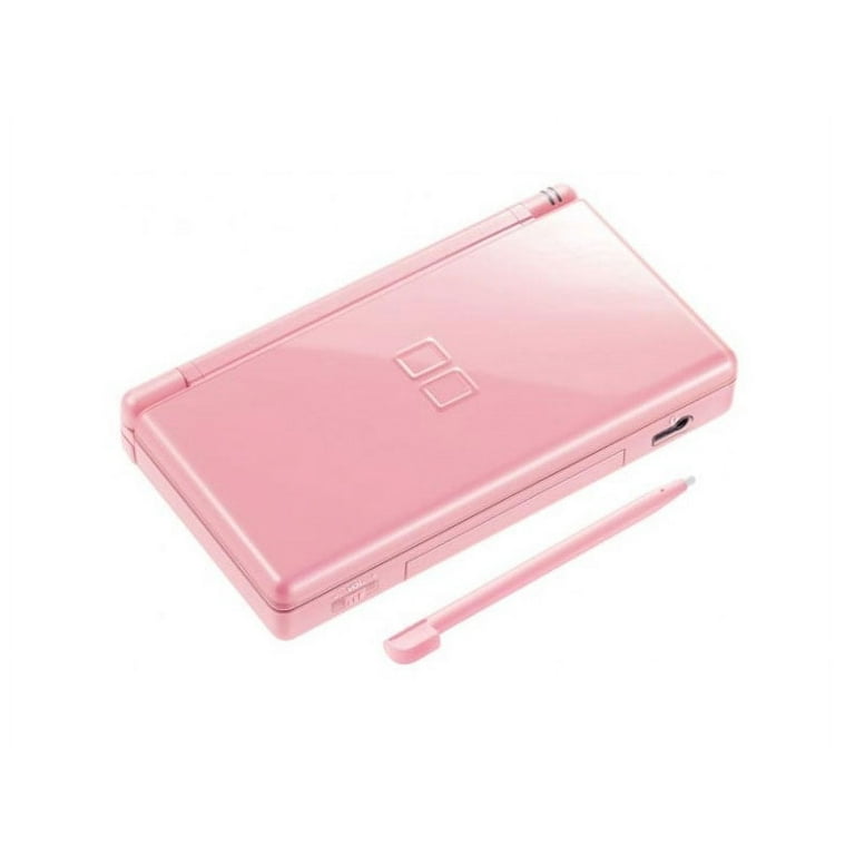 Restored Nintendo DS Lite (Coral Pink) with Stylus and Wall