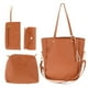 thumbnail image 5 of Conjunto de 4 bolsos formales ajustables y ligeros para mujer, tipo cartera Marrón, 5 of 6