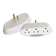 Hyper Tough 3-Outlet Grounded Indoor White Tap with Night Light, 15 Amps
