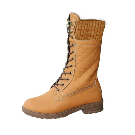 

Winter Savings Clearance Deals 2022! Hvyes Women s Winter Solid Colour Medium Tube Flat Front Zipper With Round Head And Side Zipper Boots