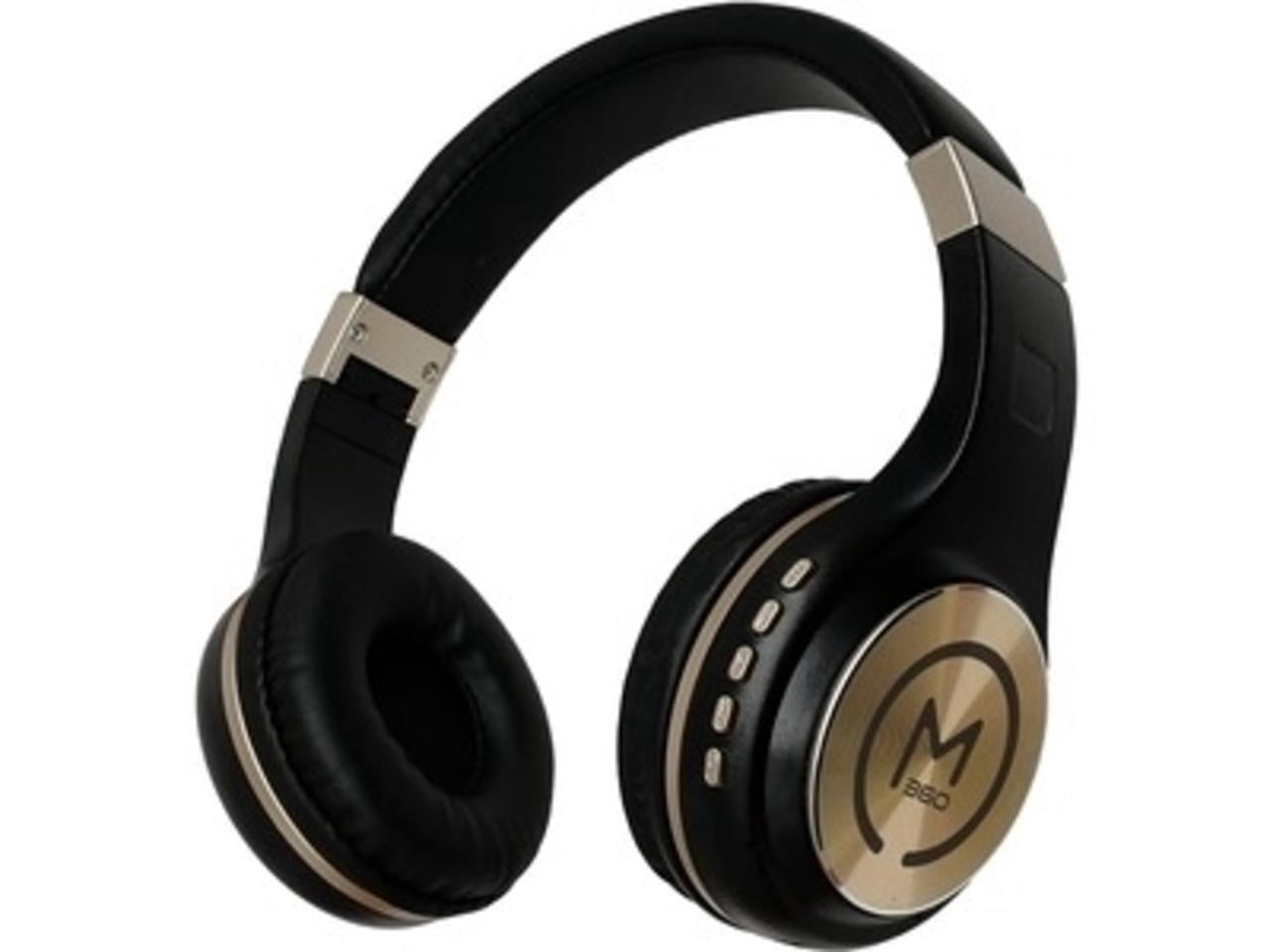 Morpheus 360 Bluetooth Headphones, Wireless Headphones Over Ear, Wireless Headset with Microphone, Black with Gold Accents, Comfortable Design HP5500G