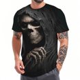thumbnail image 7 of adaychics Men's Graphic T-Shirts Skeleton Print Short Sleeve Casual T Shirts Regular Fit Trendy Tee Top for Travel Dating Daily Wear, 7 of 7