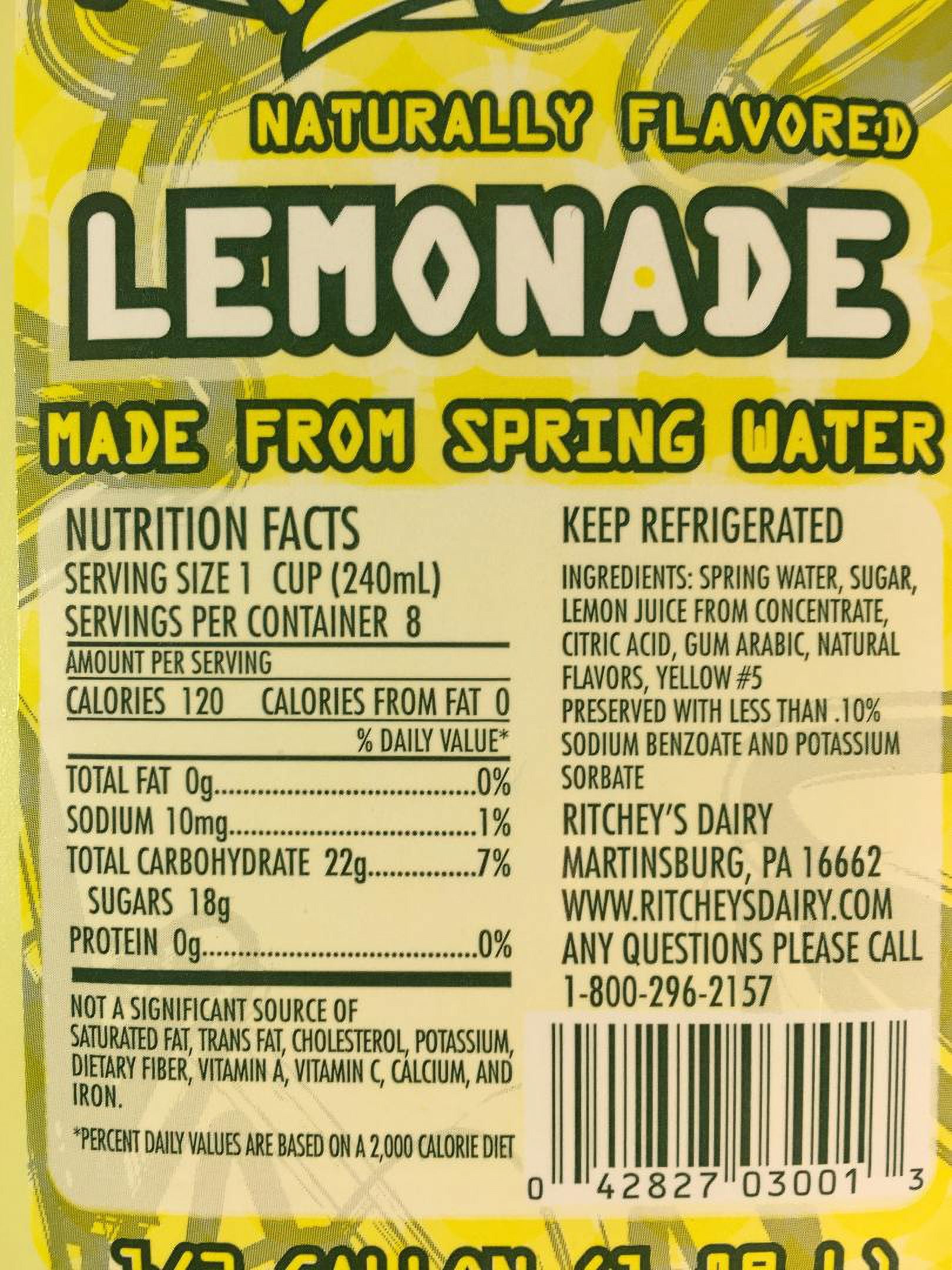 Ritcheys Lemonade, half gallon