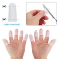 thumbnail image 4 of Uxcell 2" Fundas de Gel de Silicona para Dedos 14 Pcs Soporte Protector de Punta de Dedo Blanco, 4 of 7