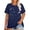 Navy, variant on Womens Tops Trendy Short Sleeved Patterned Oversized Petite Tops for Women,Navy,XL