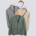 thumbnail image 3 of Men's Cotton Knit Cardigan with Pocket: Pill-Resistant Classic Knit Sweater, 3 of 11