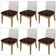 thumbnail image 2 of Gukieu Hot Chili Print Square Cushion Cover, Elastic Strap Chair Protector, Suitable for Family Restaurant, Hotel Banquet Decorations-Six Piece, 2 of 7