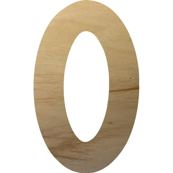 Wood Letter Unfinished Craft, 16'' Tall Wooden Alphabet Letter O, Paintable VBS