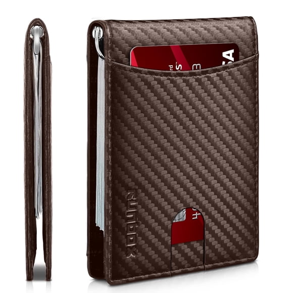 Cartera RUNBOX Slim con Clip para Dinero y Protección RFID para 11 Tarjetas
