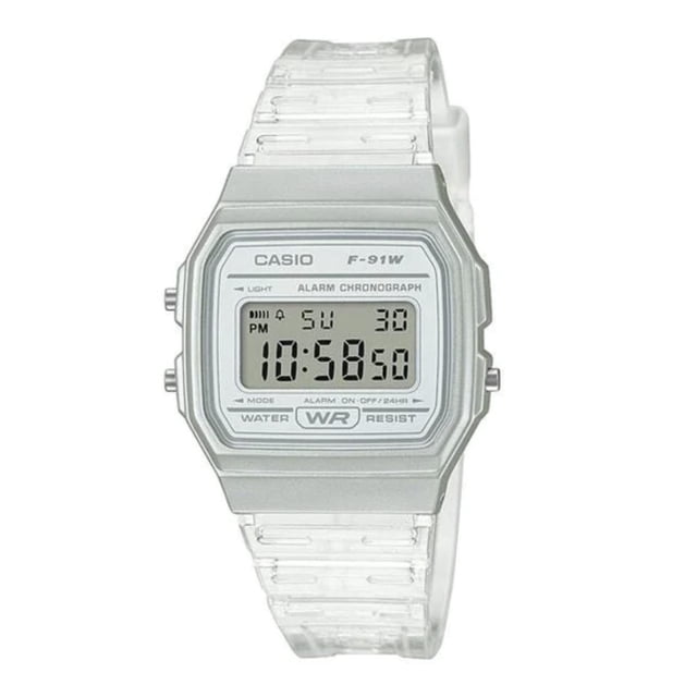 Reloj Casio Quartz F-91WS-7CF resistente al agua con luz LED Casio .