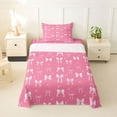 thumbnail image 2 of jejeloiu Kawaii Bow Tie Twin Sheet Sets,Cartoon Stars Print Bedding For Girls Teens 3 Pieces, 2 of 6