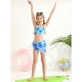 thumbnail image 6 of URMAGIC Girls' Beach Sport Wrap Around Bikini 3-Piece Swimsuit Bathing Suits Set with Beach Skirt 8-12 Years, 6 of 12