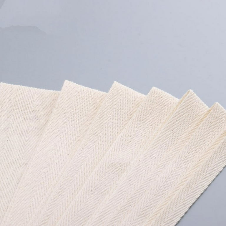 Cotton Twill Tape Cotton Ribbon Bias Tape Sewing Wholesale DIY Craft Gift  Wrapping Packing Garment Accessories-Off White-4/5