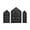 Black, variant on Zecic Set of 3 Wooden Wall Shelves Curios Cabinets for Collectibles Trinkets Display