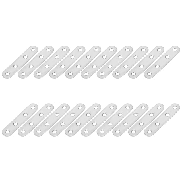 WEUVEB 20PCS Straight Brackets Cold Rolling Steel for Furniture Making