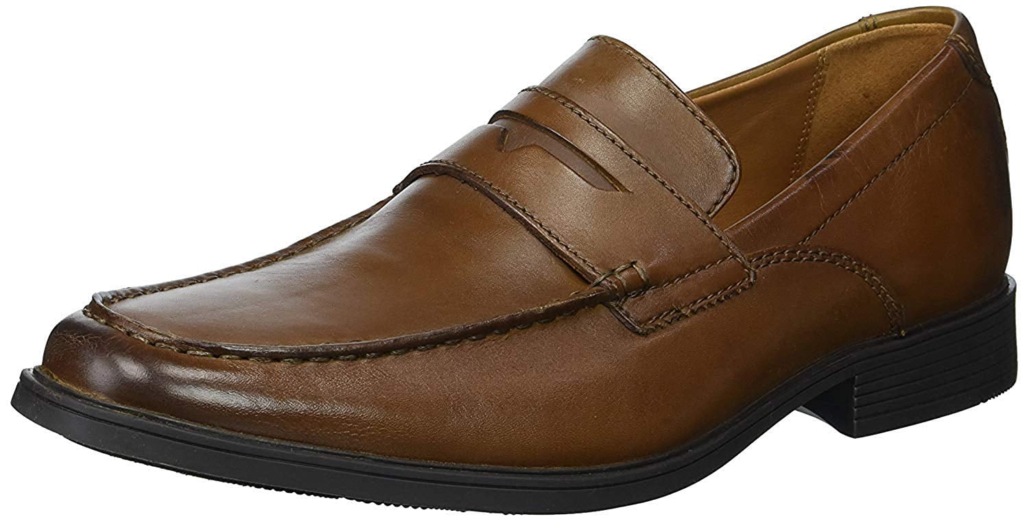 clarks men's tilden way leather penny loafers