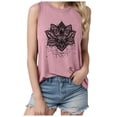 thumbnail image 1 of WEIYLL T-Shirt Femme Imprimé Personnalité Col Rond Sans Manches Débardeur Été Or Rose Tailles m, 1 of 5
