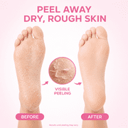 SAISZE Exfoliating Foot Peel Mask with Lavender Oil, Deep Moisturizing Foot Masks for Dry, Rough & Callused Skin, 4 Pairs