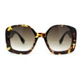 thumbnail image 2 of Womens Oversized Mod Butterfly Designer Fashion Plastic Sunglasses Tortoise Black - Brown, 2 of 4