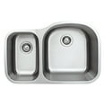 thumbnail image 5 of Wells Sinkware  32 in. 18 Gauge Undermount 30-70 Double Bowl Stainless Steel Kitchen Sink with Grid Racks & Basket Strainers, 5 of 5