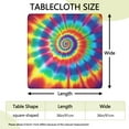thumbnail image 2 of Colorful Tie Dye Star Mandala Pattern Square Fitted Tablecloth with Elastic Edge,Square Table Cover,Washable Elastic Table Cover for Home Kitchen Party Decor 36"x36", 2 of 6