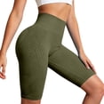 thumbnail image 4 of Kingdiese Womens Seamless Yoga Shorts Control High Waist Fitness Shorts Lifting Workout Bottoms Yoga Shorts Women Long, Size XXL, 4 of 8