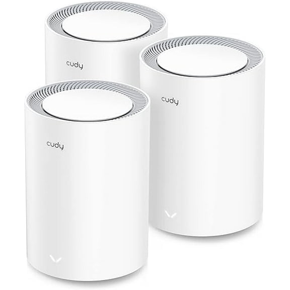 Cudy AX3000 Wi-Fi 6 2.5G Mesh System, Covers up to 7000 Sq.Ft., Replaces Wireless Router and Extender, Supports Ethernet Backhaul, Ideal for 2.5G Network, M3000 3-Pack