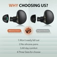 thumbnail image 7 of Memory Foam Tips for Samsung Galaxy Buds 2 / Plus/Beats Studio Buds, No Silicone Eartips Pain, Anti-Slip Replacement Ear Tips, Fit in The Charging Case, 3 Pairs (Assorted Sizes S/M/L, Black), 7 of 7