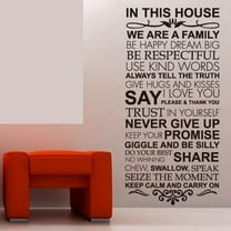 House Rules Family Love Large Wall Stickers Quotes Decals Home Lettering Art Sayings Decor
