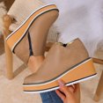 thumbnail image 6 of Willtoo Boots for Women Side‑Zipper Wedge Ankle Boots Thick Platform Elevated Booties Warm Winter Casual Outdoor Daily Shoes, 6 of 6