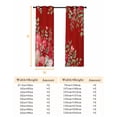 thumbnail image 6 of Love Heart Valentines Day Blackout Curtains for Bedroom, Botanical Eucalyptus Red Thermal Insulated Kitchen Drapes with Grommets, Light Blocking Window Treatment, 2 Panels 42" x 84", 6 of 7