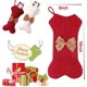 thumbnail image 4 of Medias navideñas personalizadas, medias colgantes con forma de hueso para mascotas, medias navideñas grandes para perros, adornos navideños de 16" x 8" (2 piezas), 4 of 4
