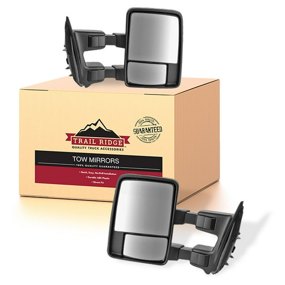 Trail Ridge Tow Mirror Manual Chrome Pair Set for 99-10 Ford SD Pickup SUV TR00025 Fits select: 1999-2010 FORD F250, 1999-2010 FORD F350