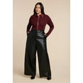 thumbnail image 4 of ELOQUII Women's Plus Size Wide Leg Faux Leather Pant, 4 of 4