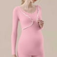 thumbnail image 5 of hengsof Women's Maternity Long Sleeve Tops Stretch Bottoming Tops Suitable for Pregnant Women, 5 of 6