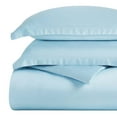 thumbnail image 2 of BNM 300 Thread Count Egyptian Cotton Duvet Cover Set, King/California King, Light Blue, 2 of 11