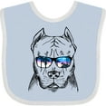 thumbnail image 3 of Inktastic Pitbull Sketch Portrait with Sunglasses Boys or Girls Baby Bib, 3 of 4
