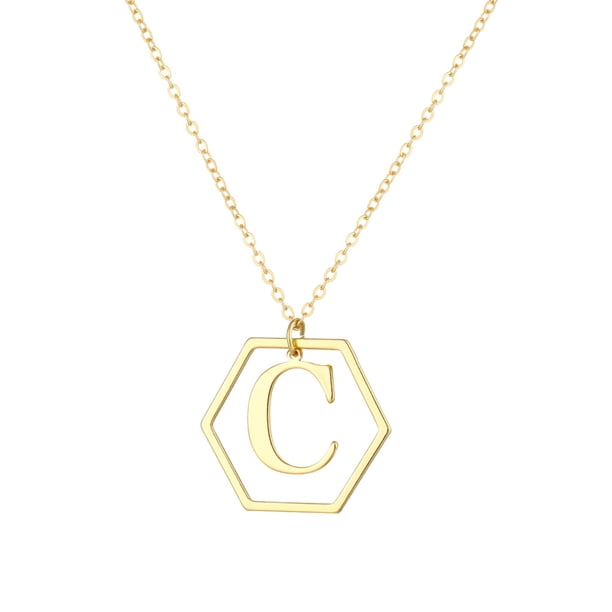 Collar para mujer, joyería para mujer, joyería de moda para mujer, regalo para mujer, 26 collares con colgante de cadena con nombre y letras en inglés, joyería, collares de moda.