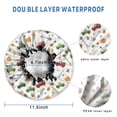 thumbnail image 3 of Shower Caps,Cartoon Farm Vehicles Pumpkins White Pattern Waterproof Shower Cap for Women 4 Pieces,Double Reusable Hair Cover for Shower PEVA Elastic Stretch Hem, 3 of 7