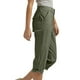 thumbnail image 4 of WILLBEST Pantalones Casuales para Mujer, Cómodos Pantalones Rectos Recortados con Bolsillos y Botones para Uso Diario, Ideales para Primavera y Otoño. Chica, 4 of 6