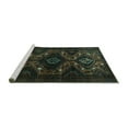 thumbnail image 2 of Ahgly Company Machine Washable Indoor Square Persian Turquoise Blue Traditional Area Rugs, 8' Square, 2 of 4